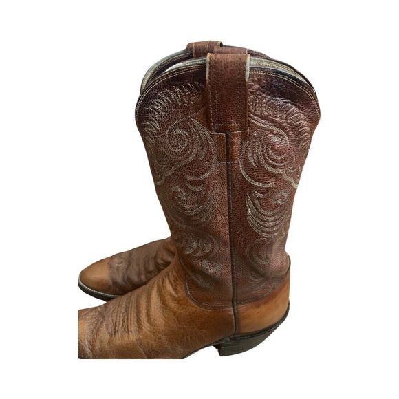 GUC Vintage Olathe Boots Brown Leather Cowboy Boots - US Size 12 AA (Mens) - Picture 3 of 15